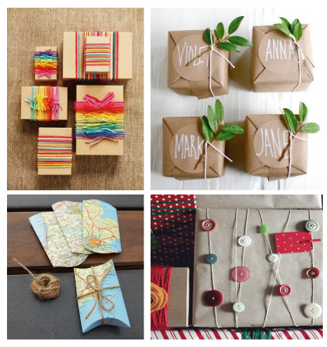 8 ideas simples para envolver regalos reusando materiales.