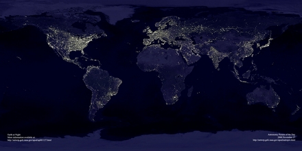 La hora del planeta supervisada desde el espacio