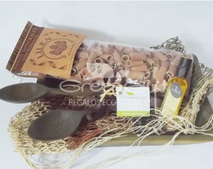 Fuente eco gourmet con artesanias wichi